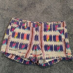 American Eagle Colorful Patterned Women's Shorts With Pockets, Size 6